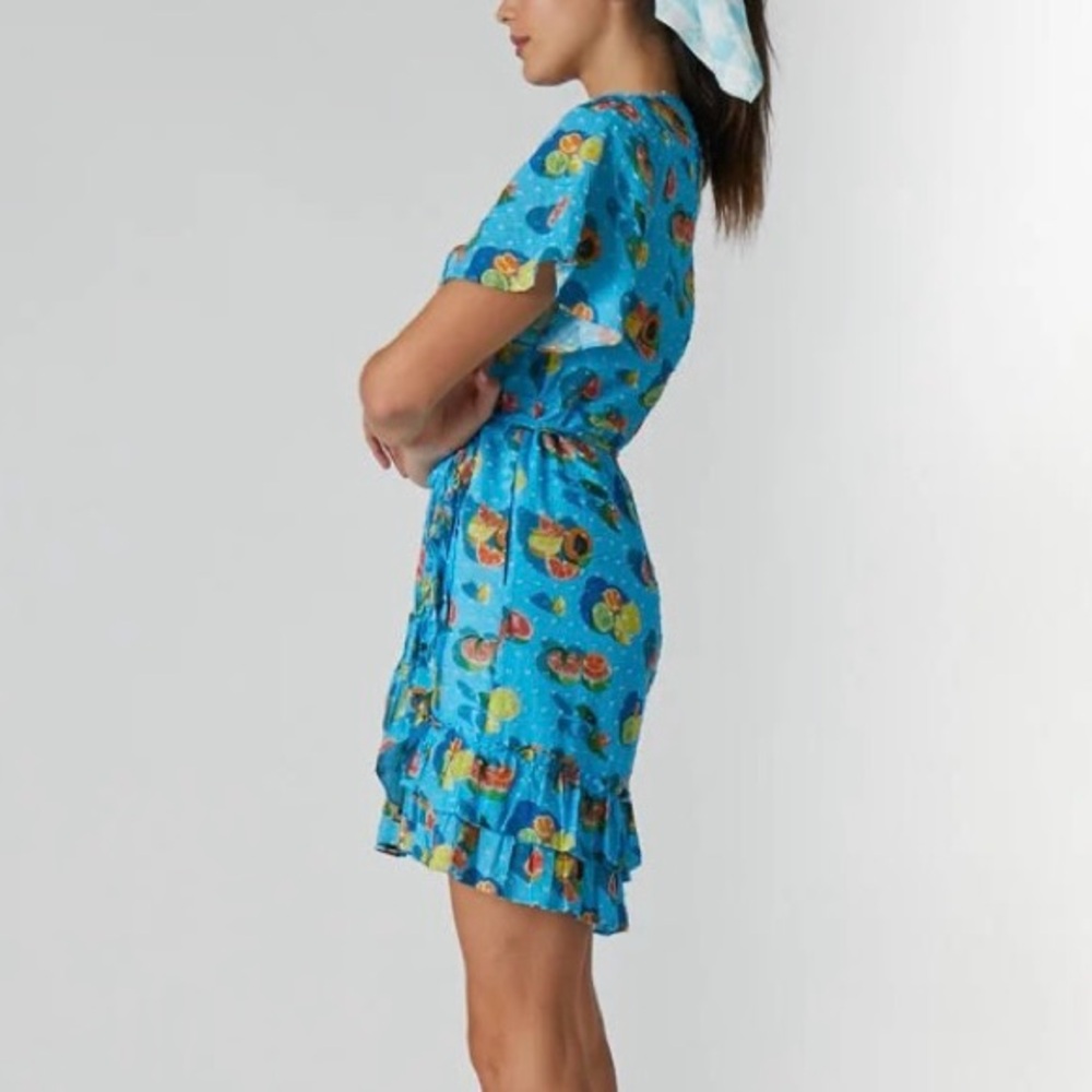 Rachel Antonoff citrus print wrap dress - Picture 3 of 11